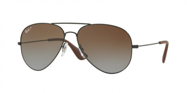 Ray-Ban RB3558 Sunglasses, 002/T5 BLACK LIGHT GREY GRADIENT BROW (BLACK)