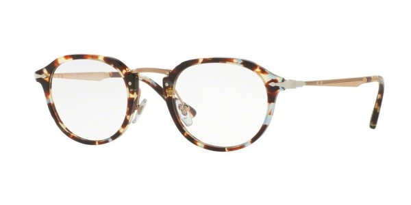 Persol PO3168V Eyeglasses, 1058 HAVANA AZURE BROWN (HAVANA)