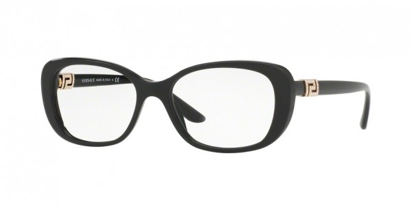 Versace VE3234B Eyeglasses, GB1 BLACK (BLACK)