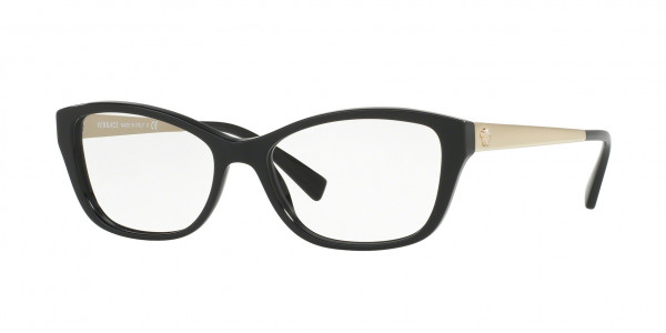 Versace VE3236 Eyeglasses, GB1 BLACK