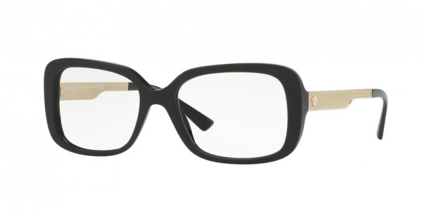 Versace VE3241A Eyeglasses, GB1 BLACK (BLACK)
