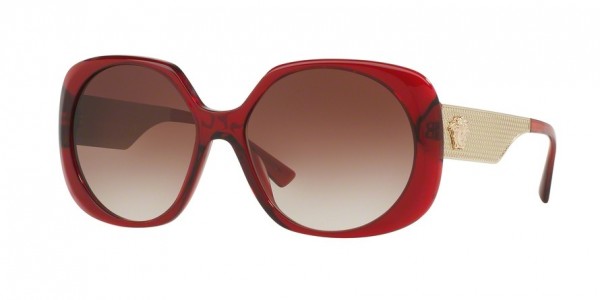 Versace VE4331A Sunglasses, 388/13 TRANSPARENT RED (RED)