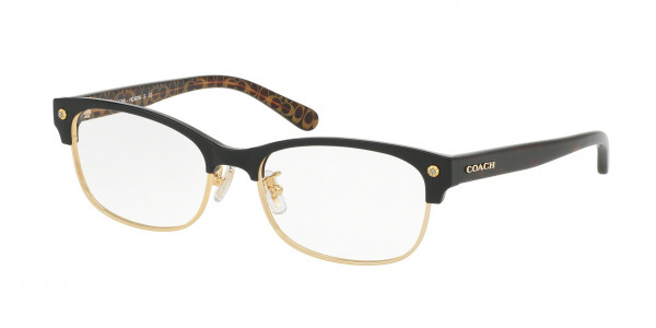Coach HC6098 Eyeglasses, 5432 BLACK / LIGHT GOLD (BLACK)