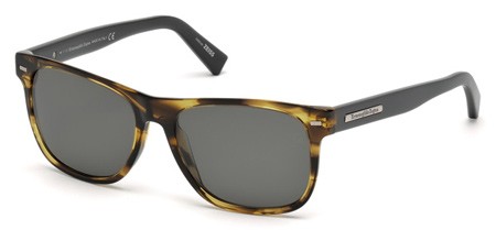 Ermenegildo Zegna EZ-0020 Sunglasses, 47D - Light Brown/other / Smoke Polarized