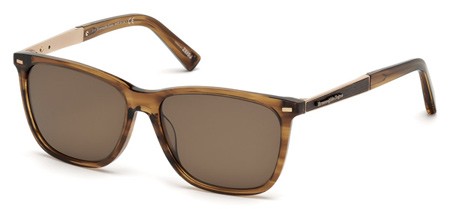 Ermenegildo Zegna EZ0023 Sunglasses, 47M - Light Brown/other / Roviex Polarized