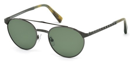 Ermenegildo Zegna EZ0026 Sunglasses, 08N - Shiny Gumetal  / Green