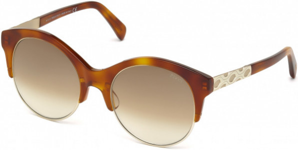 Emilio Pucci EP0023 Sunglasses, 53F - Blonde Havana / Gradient Brown
