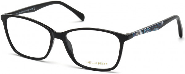 Emilio Pucci EP5009 Eyeglasses, 001 - Shiny Black