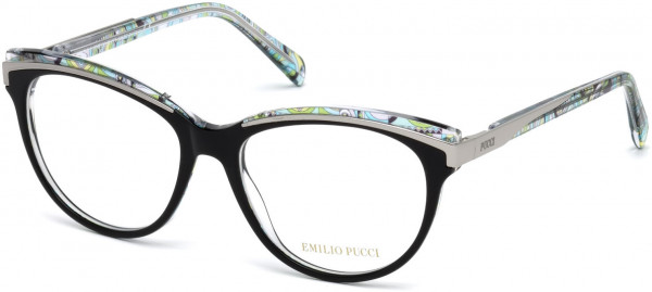 Emilio Pucci EP5038 Eyeglasses, 001 - Shiny Black