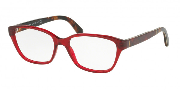 Polo PH2165 Eyeglasses, 5458 SHINY BURGUNDY TRASPARENT