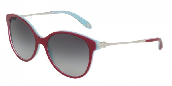 Tiffany & Co. TF4127 Sunglasses, 81673C CHERRY ON SHOT BLUE (RED)
