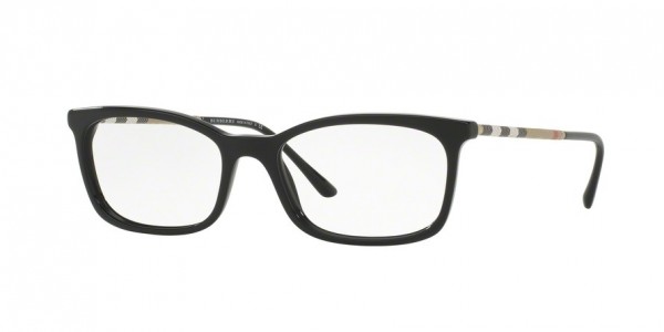 Burberry BE2243QF Eyeglasses, 3001 BLACK (BLACK)