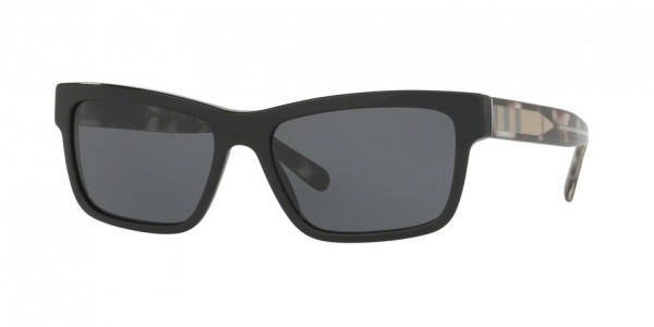 Burberry BE4225F Sunglasses, 300187 BLACK (BLACK)