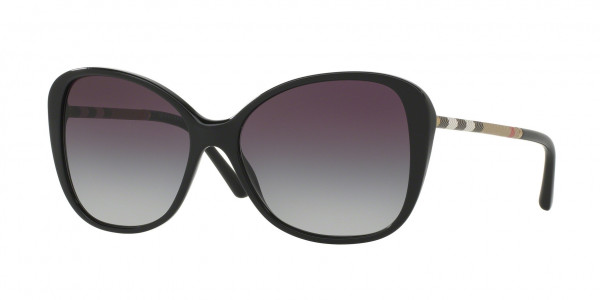 Burberry BE4235QF Sunglasses, 30018G BLACK (BLACK)