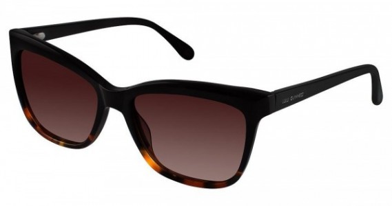 Lulu Guinness L134 Sunglasses, Black/Tortoise (BLK)