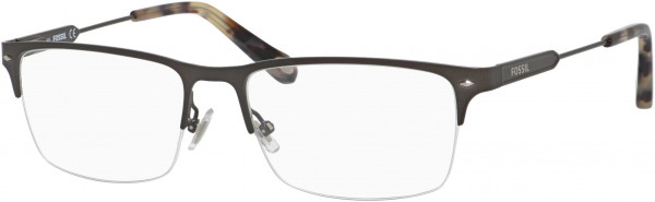 Fossil FOS 6080 Eyeglasses, 0R80 Semi Matte Dark Ruthenium