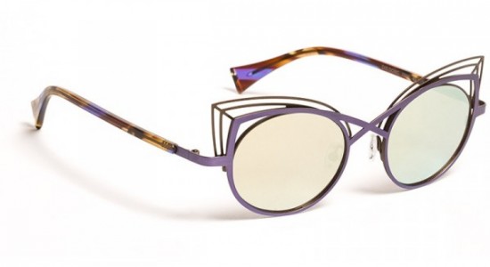 Boz by J.F. Rey DISDONC Sunglasses, DIS DONC 7599 BRUSHED PLUM/BROWN + BROWN LENS WITH FLASH GOLD (7599)