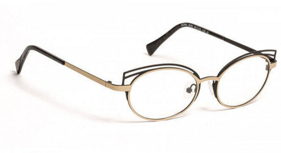 Boz by J.F. Rey DONA Eyeglasses, SHINY BLACK/SHINY GOLD (0055)