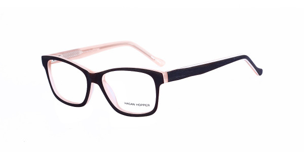 Alpha Viana H-6008 Eyeglasses, C2 - D.Brown/White/Pink