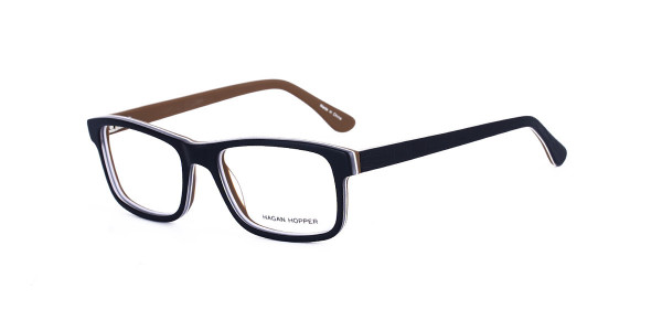 Alpha Viana H-6010 Eyeglasses, C3 - Black/White/Brown