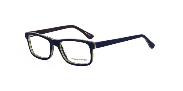 Alpha Viana H-6010 Eyeglasses, C2 - Black/Green/Brown