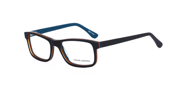 Alpha Viana H-6010 Eyeglasses, C1 - D.Brown/Brown/Blue