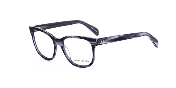 Alpha Viana H-6014 Eyeglasses, C3 - Matte Gray Stripe