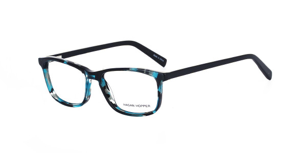 Alpha Viana H-6001 Eyeglasses, C3 - Demi Blue / Black
