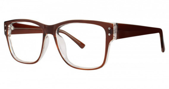 Modern Optical APPROACH Eyeglasses, Brown/Crystal