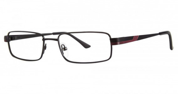 Modern Times ARENA Eyeglasses, Matte Black/Burgundy