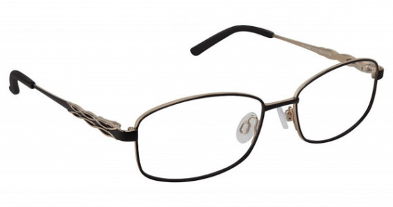 SuperFlex SF-1068T Eyeglasses, (3) BLACK GOLD