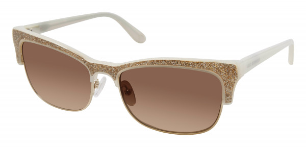 Lulu Guinness L141 Sunglasses, Gold/Bone (GLD)