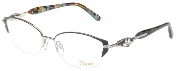 Diva Diva 5471 Eyeglasses, BLUE-MOTTLED-SILVER (2CL)