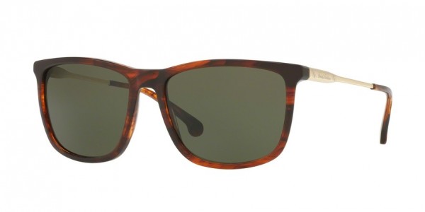 Brooks Brothers BB5033S Sunglasses, 610271 BROWN HORN/GOLD (BROWN)