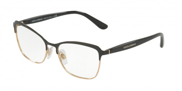 Dolce & Gabbana DG1286 Eyeglasses, 01 BLACK/PINK GOLD (BLACK)