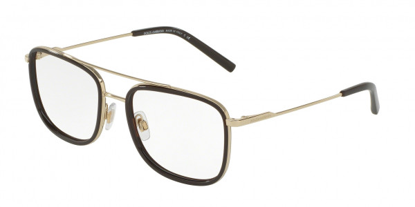 Dolce & Gabbana DG1288 Eyeglasses, 488 PALE GOLD/BROWN (BROWN)
