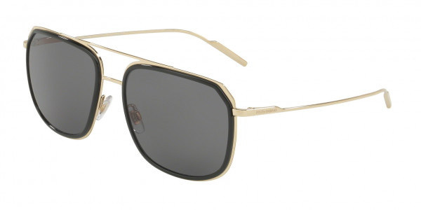 Dolce & Gabbana DG2165 Sunglasses, 488/81 BLACK/PALE GOLD (BLACK)