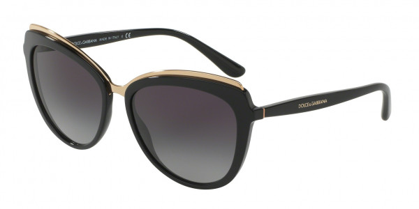 Dolce & Gabbana DG4304F Sunglasses, 501/8G BLACK (BLACK)