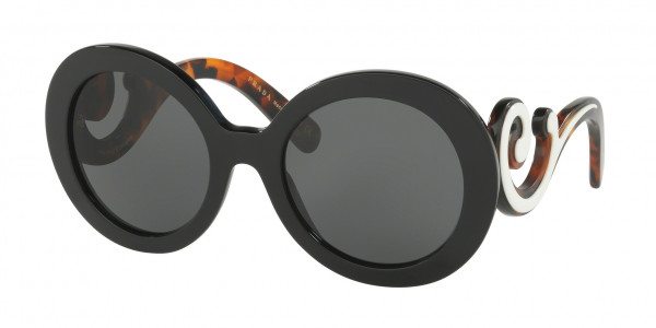 Prada PR 08TS Sunglasses, 1AB1A1 BLACK (BLACK)