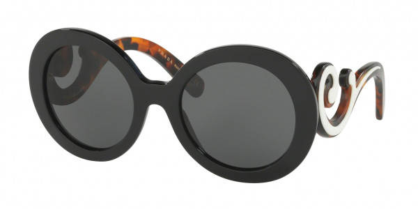 Prada PR 08TSF CATWALK Sunglasses, 1AB1A1 BLACK (BLACK)