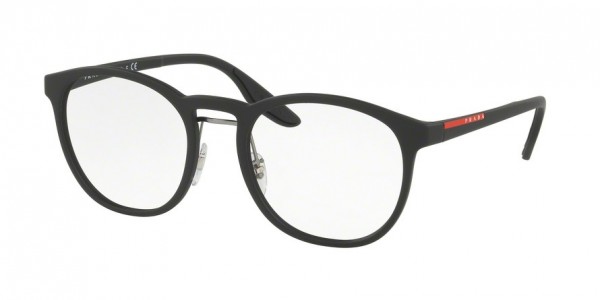 Prada Linea Rossa PS 05HV Eyeglasses, DG01O1 BLACK RUBBER (BLACK)