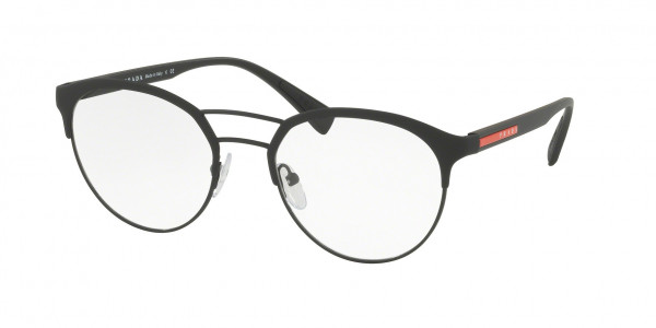 Prada Linea Rossa PS 52HV Eyeglasses, DG01O1 BLACK RUBBER (BLACK)