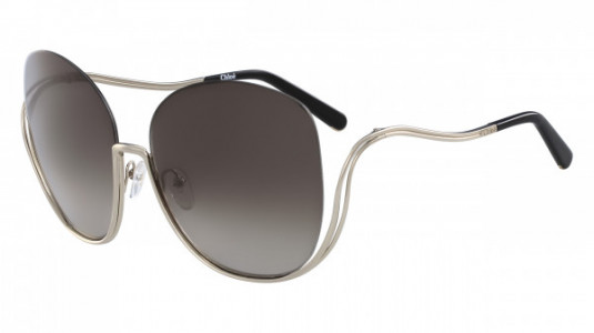 Chloé CE125S Sunglasses, (752) GOLD/BLACK