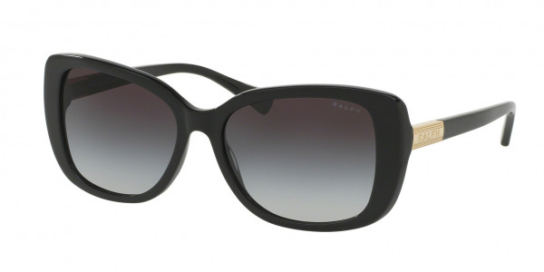 Ralph RA5223 Sunglasses, 13778G SHINY BLACK GRADIENT GREY (BLACK)