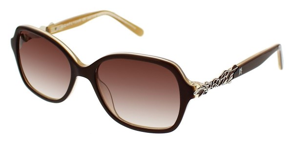 Jessica McClintock JMC 578 Sunglasses, Brown Laminate
