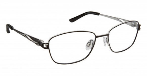 SuperFlex SF-1071T Eyeglasses, (3) BLACK SILVER