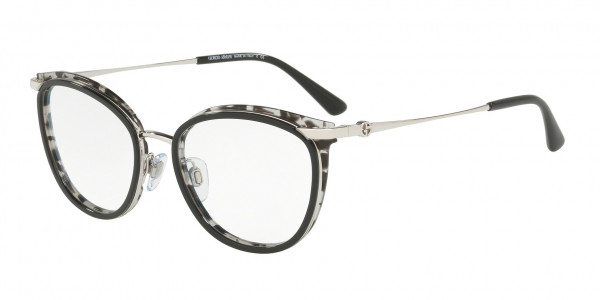 Giorgio Armani AR5074 Eyeglasses, 3015 SILVER TOP BLACK-GREY HAVANA (SILVER)