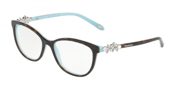 Tiffany & Co. TF2144HB Eyeglasses, 8134 HAVANA ON TIFFANY BLUE (BROWN)
