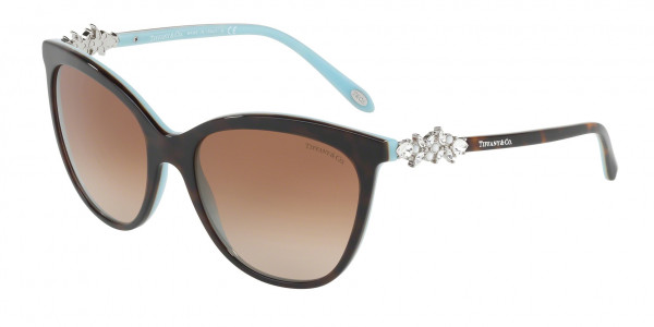 Tiffany & Co. TF4131HB Sunglasses, 81343B HAVANA/BLUE (HAVANA)