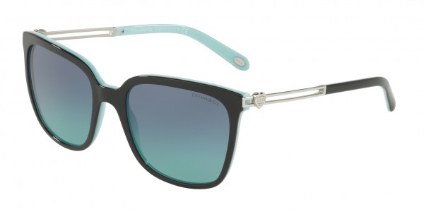 Tiffany & Co. TF4138 Sunglasses, 80559S BLACK/BLUE (BLACK)